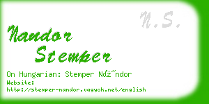nandor stemper business card